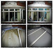Before and after conservatory clean